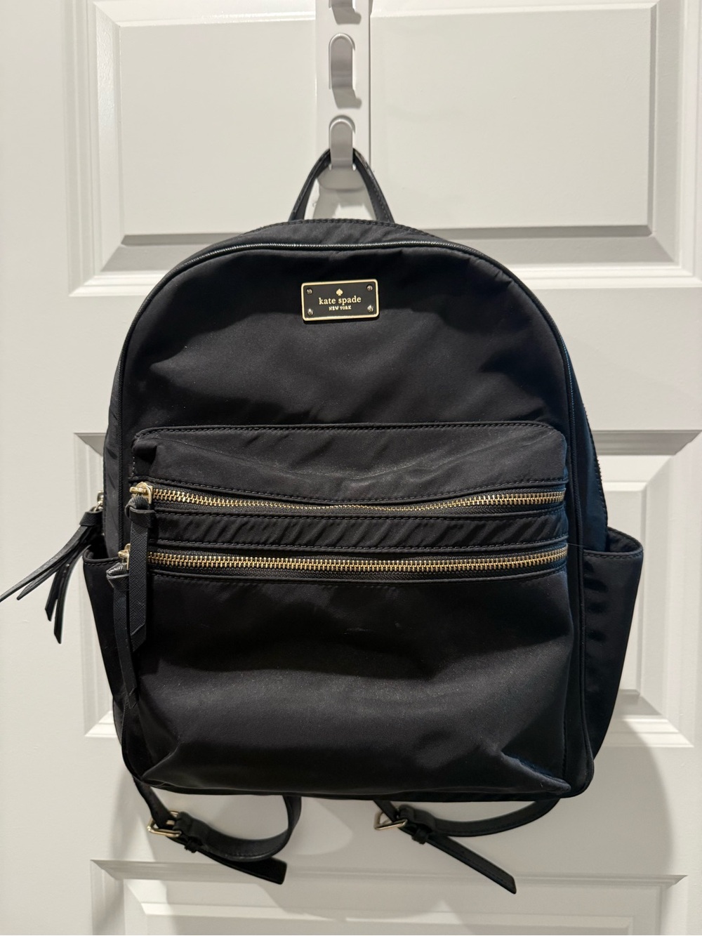 Kate Spade New York Black Nylon Backpack Large (some defects on the straps)